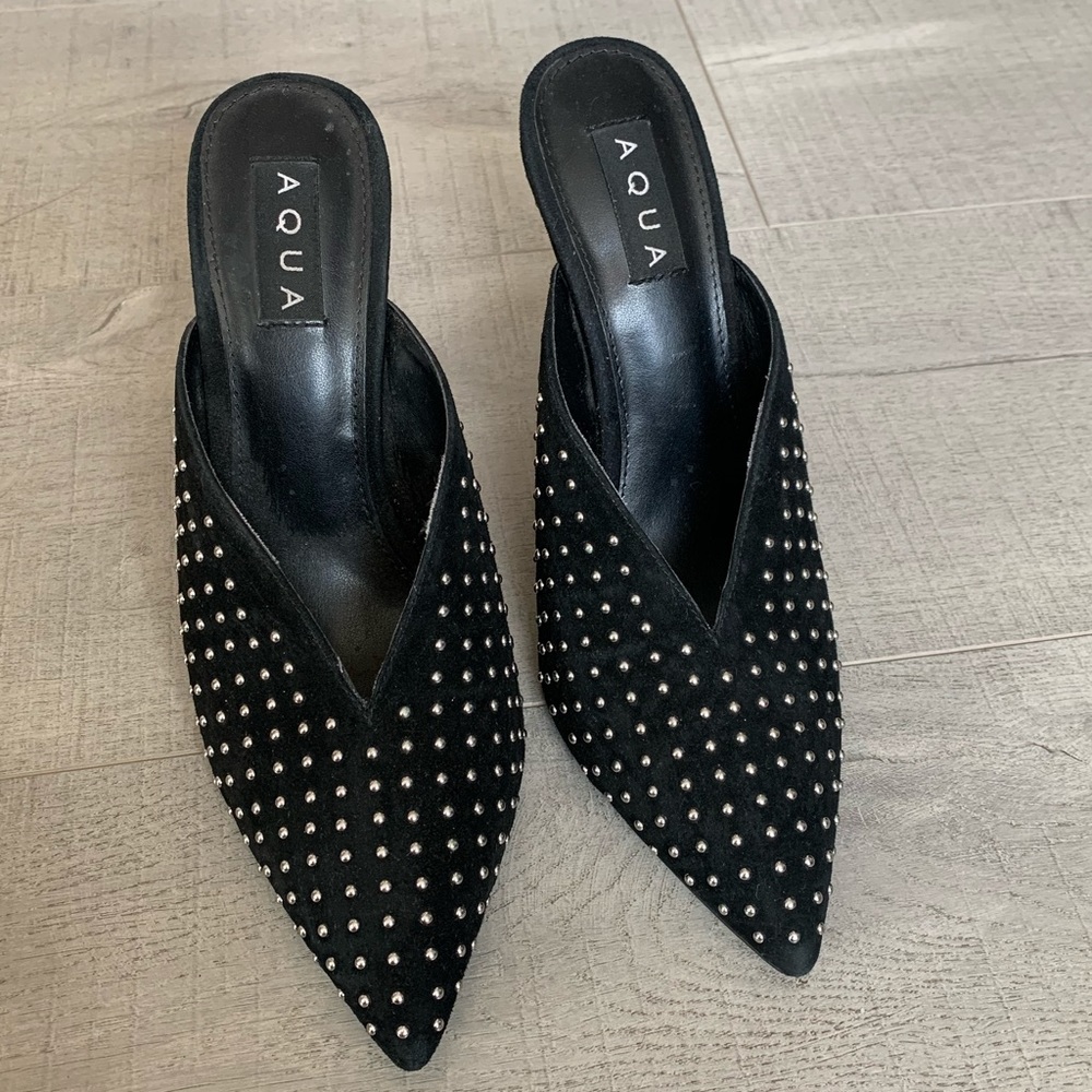Studded Aqua Heels